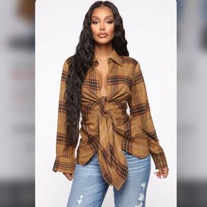 Good Behavior Plaid Top